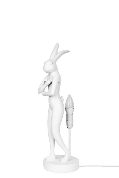 Lampa stołowa RABBIT 50 cm biała / różowa, zając