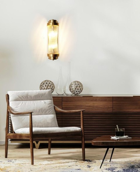 Lampa ścienna COLUMN 40 złota