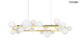 Lampa wisząca ALURE OVAL 120 złota/mleczna