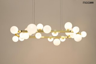 Lampa wisząca ALURE OVAL 120 złota/mleczna