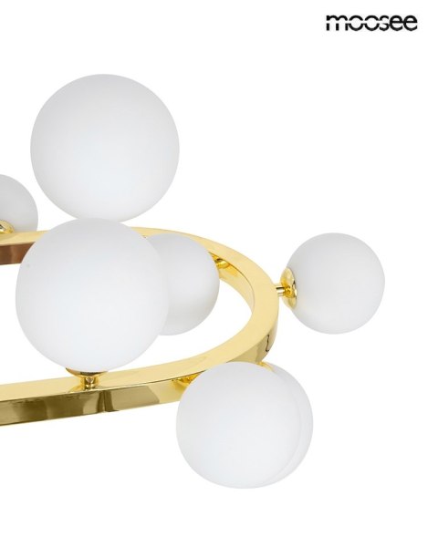 Lampa wisząca ALURE OVAL 120 złota/mleczna