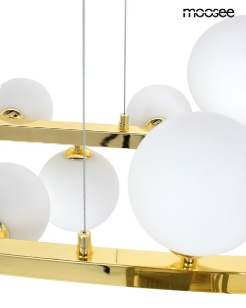 Lampa wisząca ALURE OVAL 120 złota/mleczna