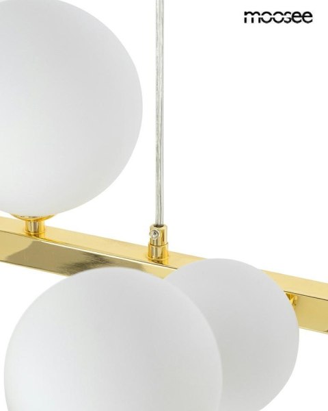 Lampa wisząca ALURE OVAL 120 złota/mleczna