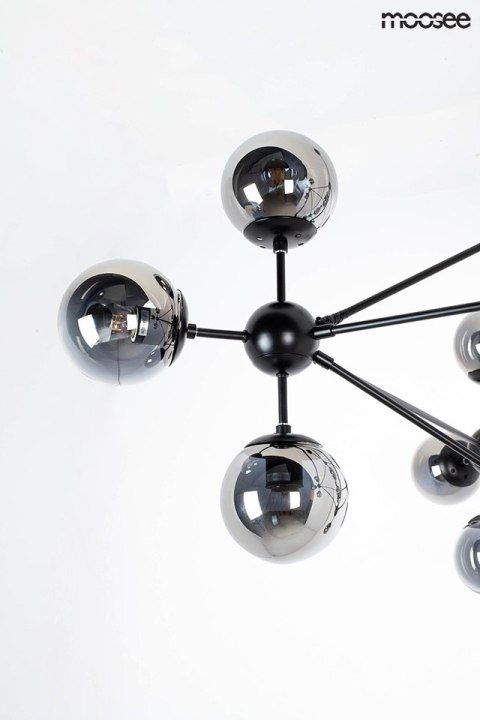 Lampa wisząca 200 cm x 140 cm ASTRIFERO 15 czarna