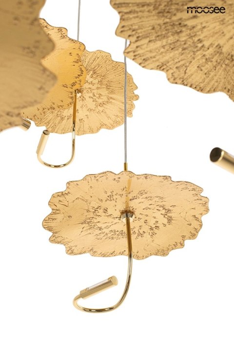 Lampa wisząca LEAFS DISC 200cm złota