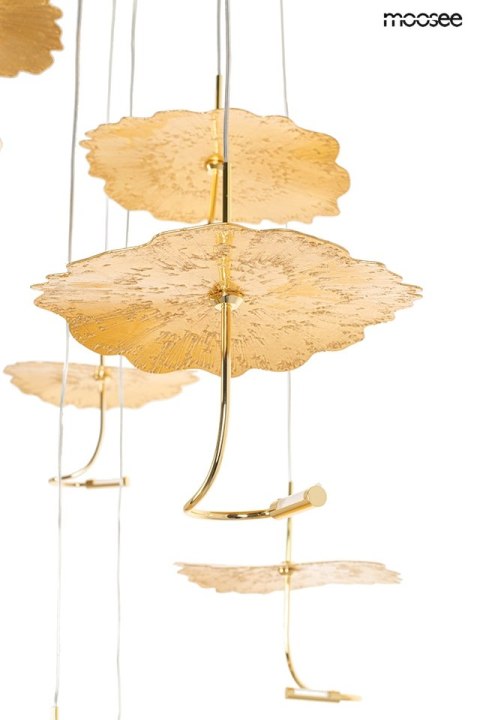 Lampa wisząca LEAFS DISC 200cm złota