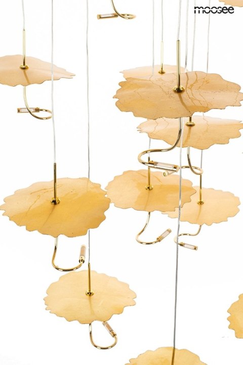 Lampa wisząca LEAFS DISC 200cm złota