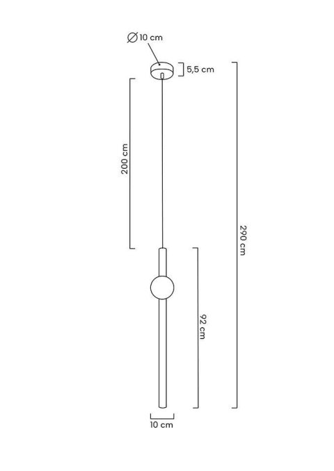 Lampa wisząca LIBRA 90 IN biała / złota
