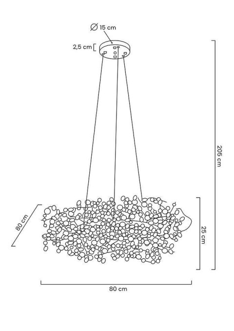 Lampa wisząca MONETE 80 chrom