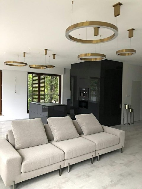 Lampa wisząca RING 40 złota