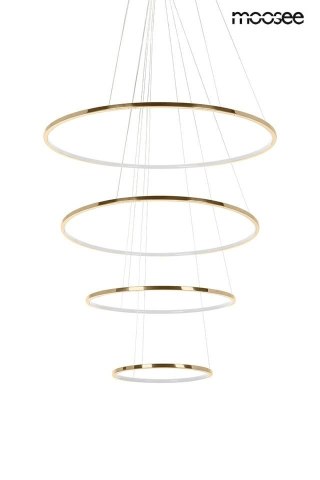 Lampa wisząca 192 cm / 100 cm RING SLIM M złota
