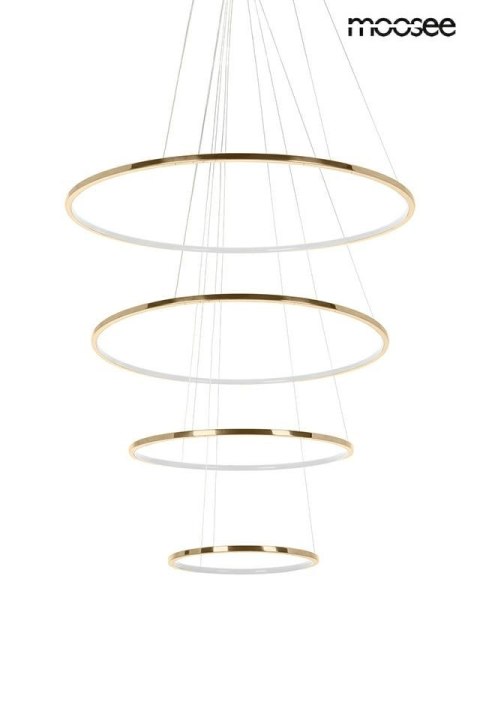Lampa wisząca 192 cm / 100 cm RING SLIM M złota