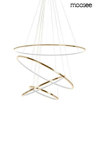 Lampa wisząca 192 cm / 100 cm RING SLIM M złota