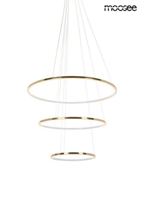 Lampa wisząca 192 cm / 80 cm RING SLIM S złota