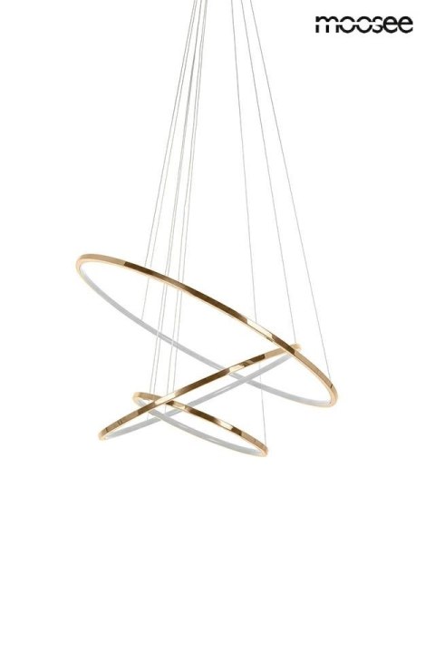 Lampa wisząca 192 cm / 80 cm RING SLIM S złota