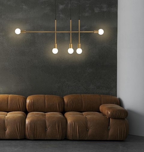 Lampa wisząca RIVA 5 złota