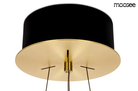 Lampa wisząca SATURNUS 70 złota - LED, kryształ, stal szczotkowana