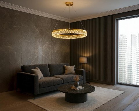 Lampa wisząca SAVOY 80 złota