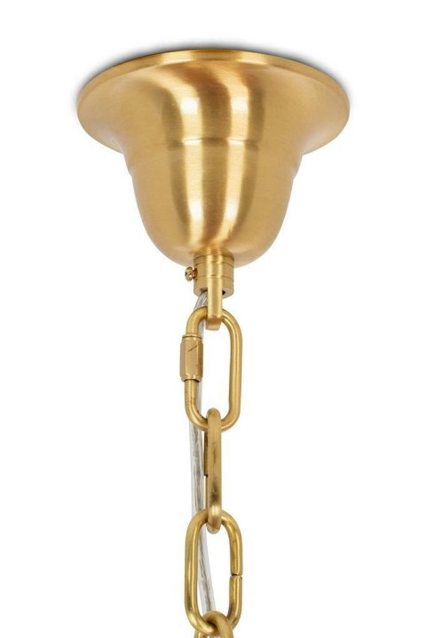 Lampa wisząca TIFFANY 135 biała mosiądz / naturalne pióra