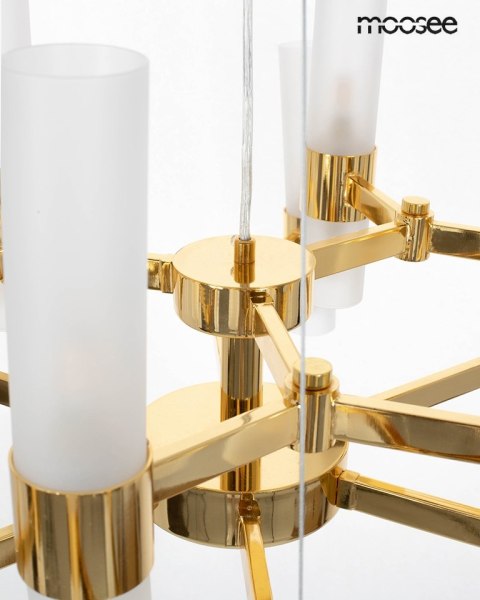 Lampa wisząca TUBS 18 złota