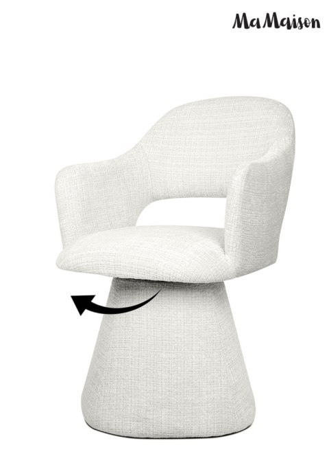 MaMaison krzesło obrotowe VERONA białe