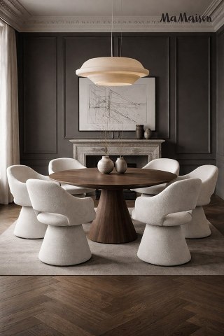 MaMaison krzesło obrotowe VERONA białe