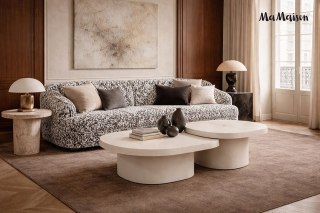 MaMaison zestaw stolików kawowych OTTO 70 / 90 beżowy