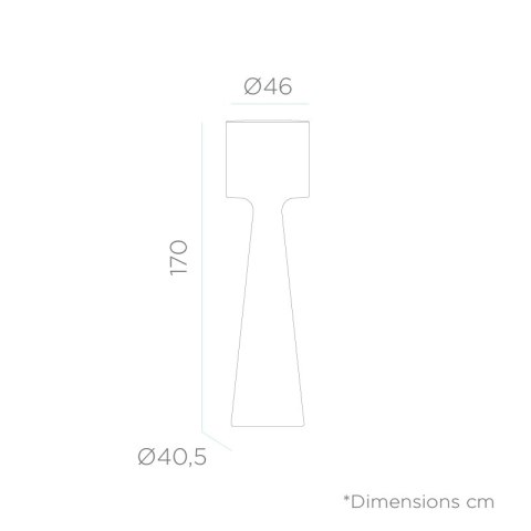 NEW GARDEN lampa ogrodowa GRACE 170 biała - kabel