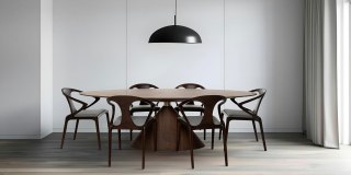 Stół UFO 240 brązowy, naturalny fornir