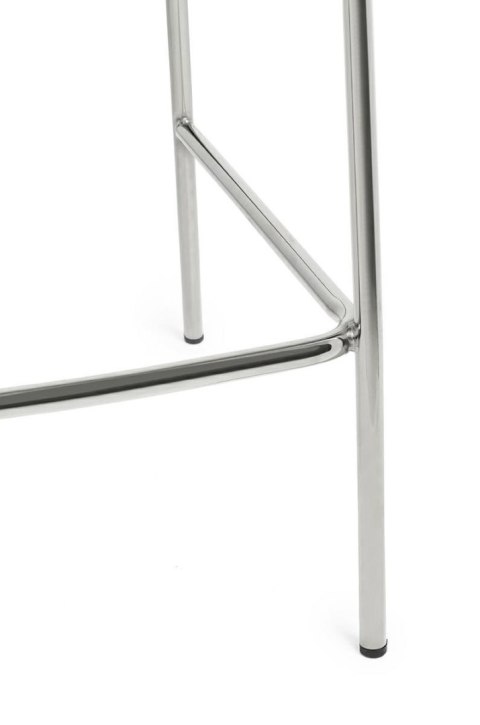 Krzesło barowe hoker MARGO 65 czarny - welur, podstawa chromowana