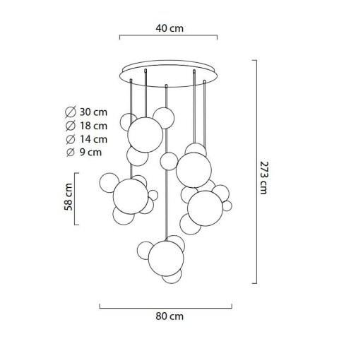 Lampa wisząca CAPRI DISC 5 złota