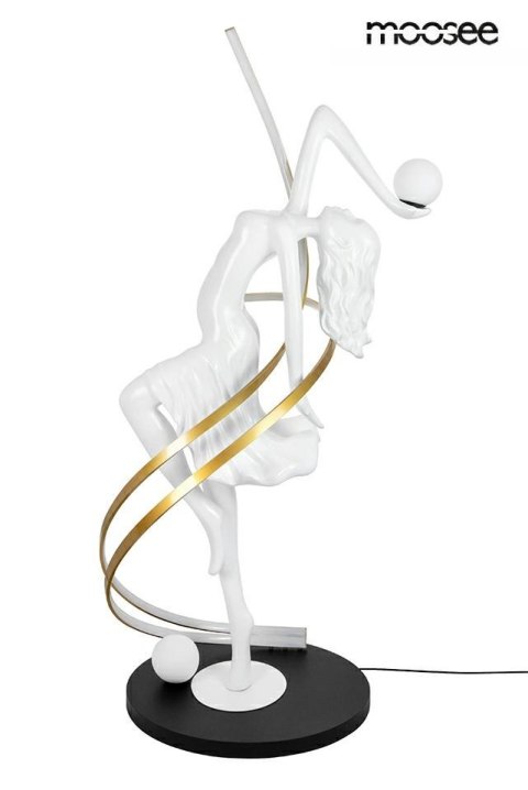 Lampa podłogowa DANCING QUEEN biała, nowoczesna, human