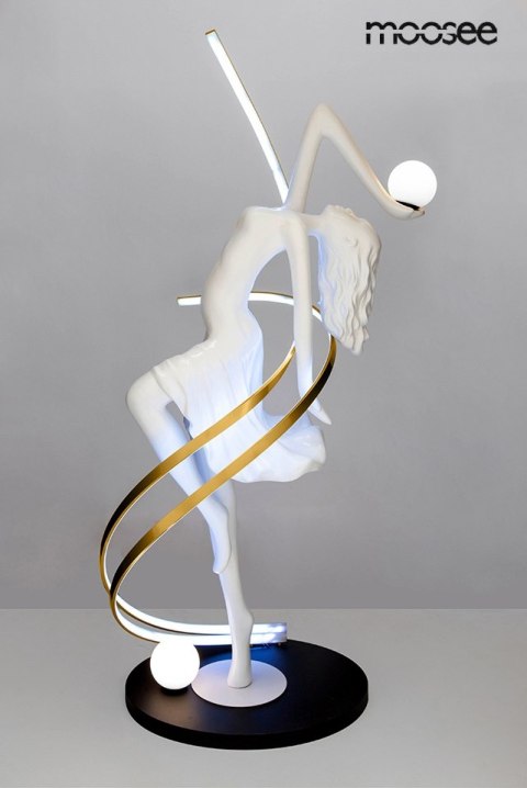 Lampa podłogowa DANCING QUEEN biała, nowoczesna, human