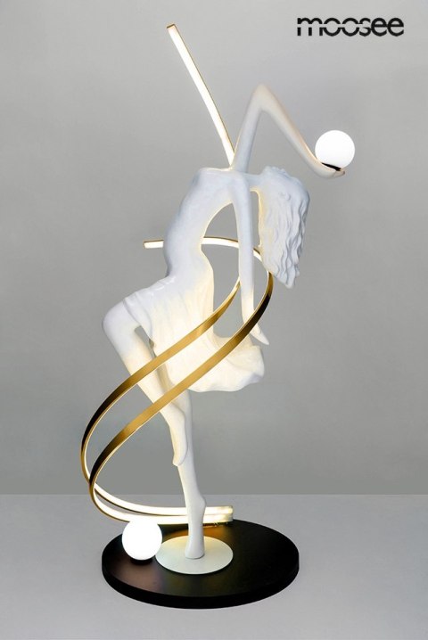 Lampa podłogowa DANCING QUEEN biała, nowoczesna, human