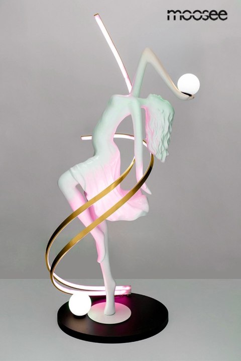 Lampa podłogowa DANCING QUEEN biała, nowoczesna, human