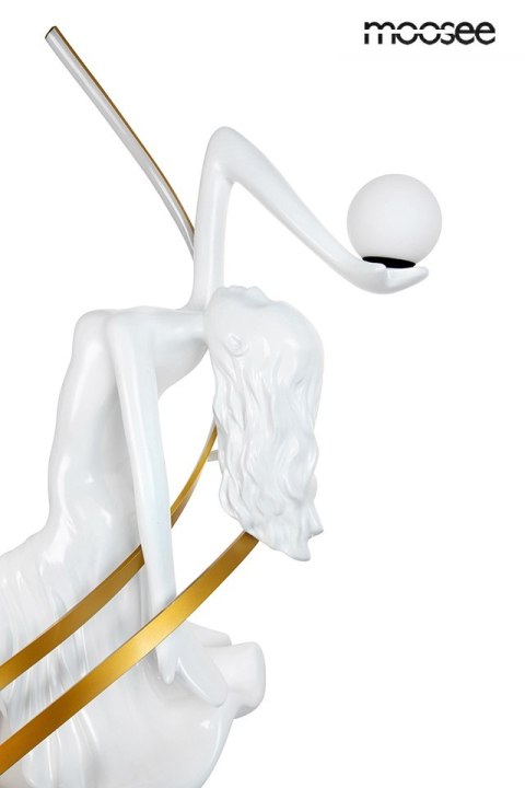 Lampa podłogowa DANCING QUEEN biała, nowoczesna, human