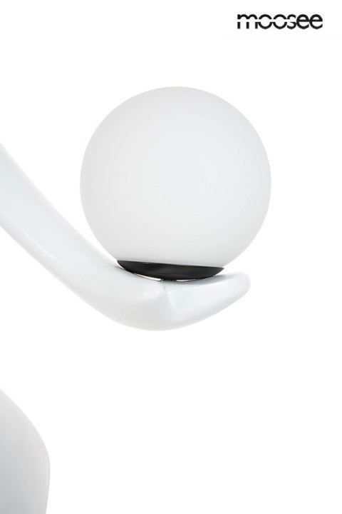 Lampa podłogowa DANCING QUEEN biała, nowoczesna, human