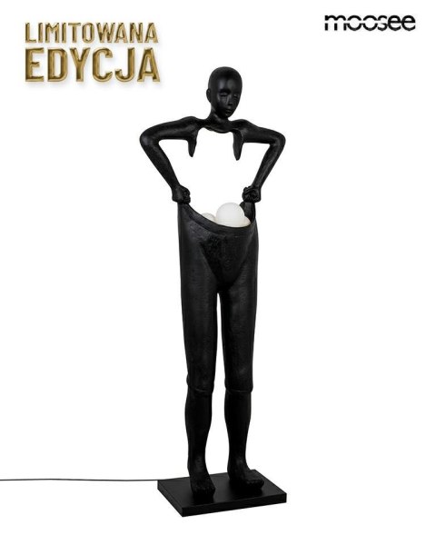 Lampa podłogowa HUMAN HOUDINI czarna, nowoczesna