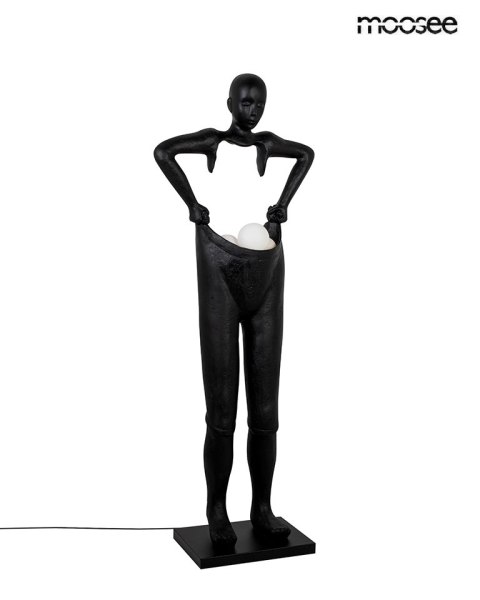 Lampa podłogowa HUMAN HOUDINI czarna, nowoczesna