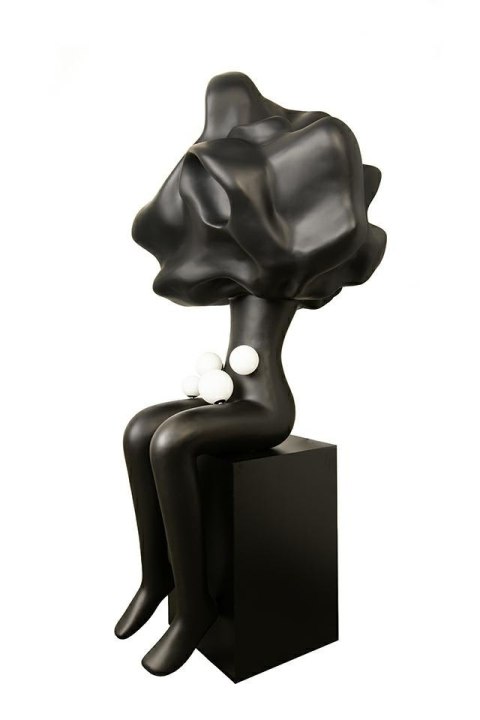 Lampa podłogowa HUMAN IN THE CLOUDS czarna, nowoczena