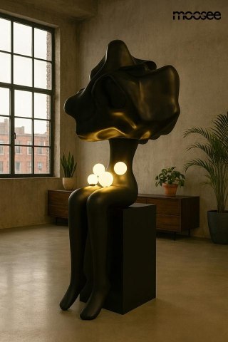 Lampa podłogowa HUMAN IN THE CLOUDS czarna, nowoczena