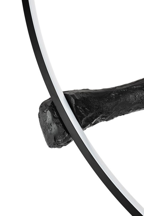 Lampa podłogowa HUMAN ROUND włókno szklane, czarna, nowoczesna