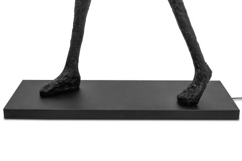 Lampa podłogowa HUMAN ROUND włókno szklane, czarna, nowoczesna