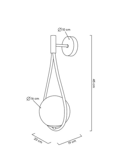 Lampa ścienna ROMA złota