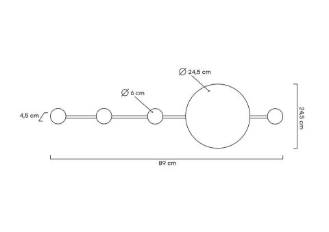 Lampa ścienna SHADOW HANG z wieszakiem czarna