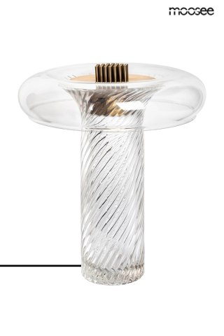 Lampa stołowa ICAR szkło, złota