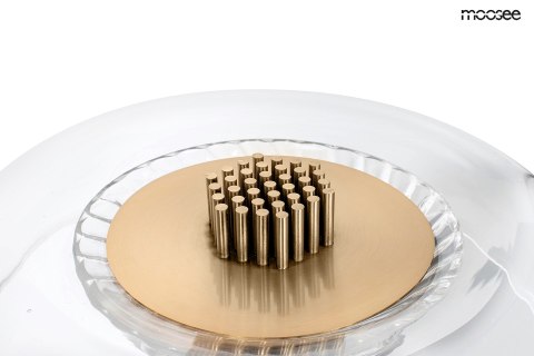 Lampa stołowa ICAR szkło, złota