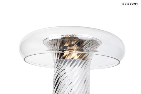 Lampa stołowa ICAR szkło, złota