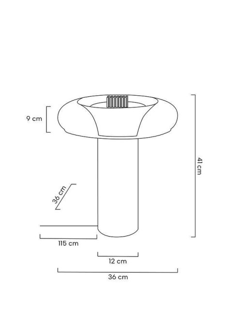 Lampa stołowa ICAR szkło, złota