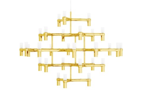 Lampa wisząca 280 cm x 115 cm ATOMIC GRANDE zlota